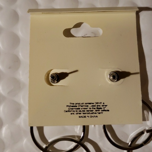 SILVERTONE EARRINGS - Picture 3 of 3